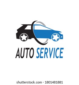 Auto car service logo design vector template