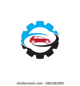 Auto car service logo design vector template