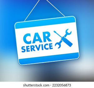 Auto, Car service and repair. Vector stock illustration.