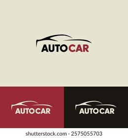 Auto car showroom logo design template