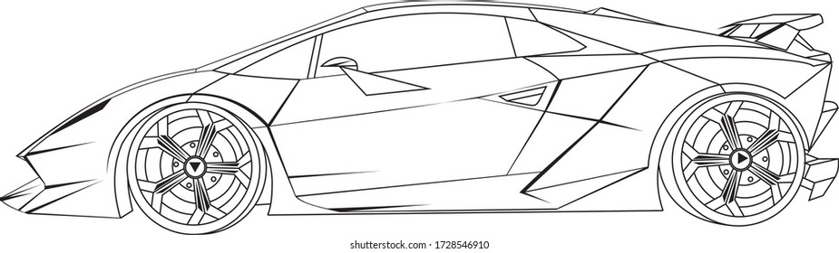 gráficos vectoriales de dibujo de velocidad del auto
