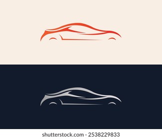 Auto carro esporte logotipo ícone design modelo vetor moderno.