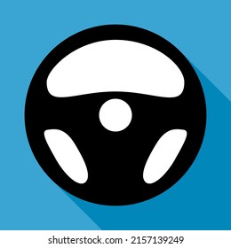 Auto car steering wheel icon, vehicle tire rim symbol, automotive race sport sign vector illustration .