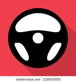 Auto car steering wheel icon, vehicle tire rim symbol, automotive race sport sign vector illustration .