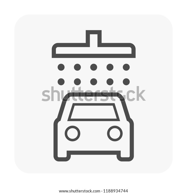 Auto or car washing icon with water falling\
down from automatic car wash service system, spray for car washing,\
cleaning and other service concept. Auto and car wash to keep\
vehicle in best\
condition.
