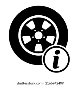 Auto car wheel icon, vehicle tire rim symbol, automotive race sport sign vector illustration .