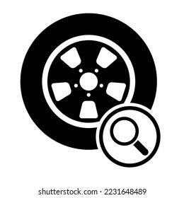 Auto car wheel icon, vehicle tire rim symbol, automotive race sport sign vector illustration .