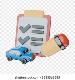 Auto Care 3D-Symbole Render Clipart Hochwertige 3D-Grafiken für Auto Wartung, Reparatur und Detaillierung Dienstleistungen
