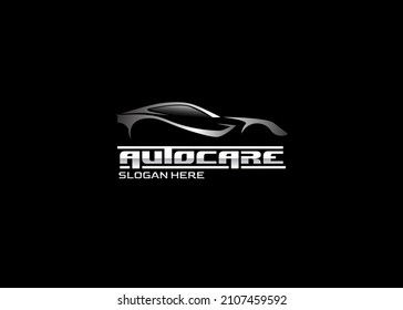 Auto care car logo design template
