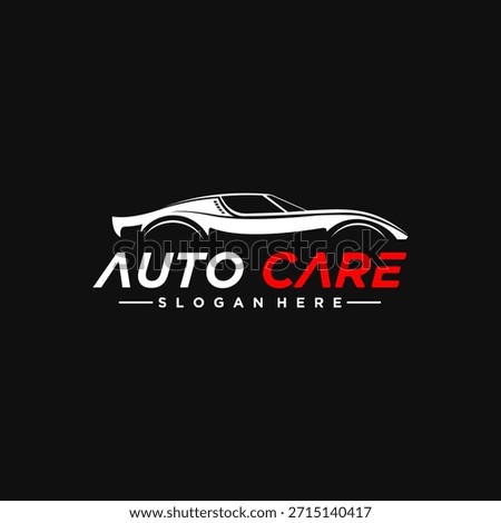 Auto care logo with black background