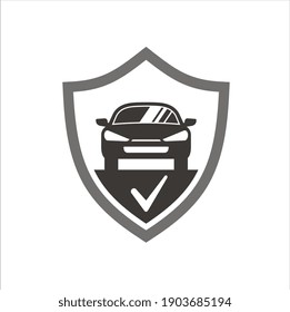 símbolo de auto cuidado, plantilla de icono para auto seguro. y servicio.