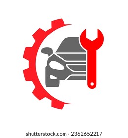 Auto center, garage service and repair logo. Vector Template. EPS 10