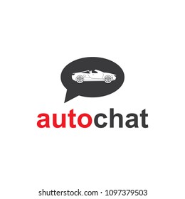 auto chat logo design, concept design, emblem, icon