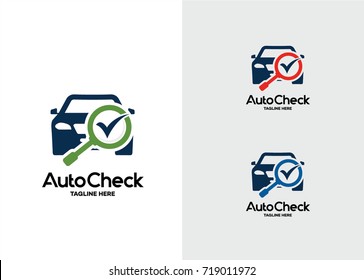 Auto Check Logo Template Design Vector, Emblem, Design Concept, Creative Symbol, Icon