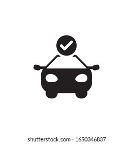 Auto check logo template vector icon design