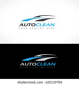 Auto Clean Car Care Logo Template