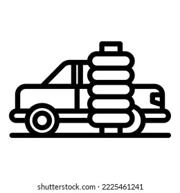 Auto cleaner icon outline vector. Car wash pressure. Foam clean