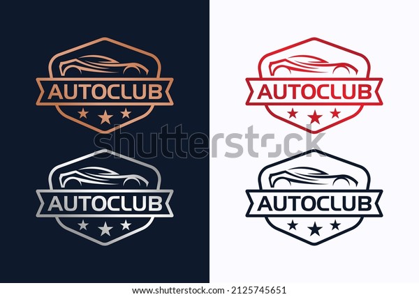 auto club\
community logo design vector\
illustration