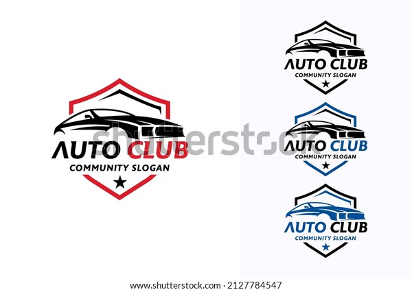 auto club\
community logo design vector\
illustration