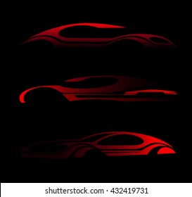 Auto Company Logo Vector Design Concept with Sports Car 