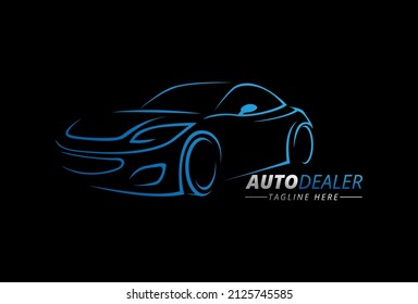 auto dealer cars logo design vector illustration