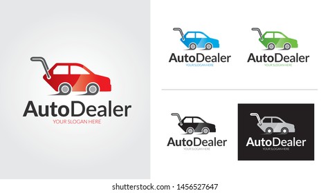 Auto dealer creative and minimalist logo template Set