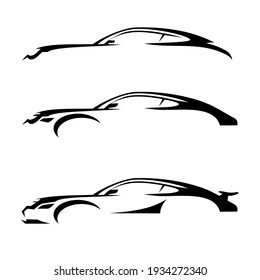 Auto dealer logo for advertising on white background icons vector.