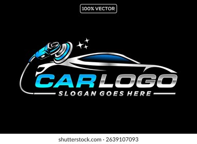 auto detailing car wash logo vector illustration 
