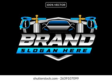 auto detailing car wash logo vector illustration template vector logo