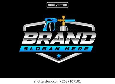 auto detailing car wash logo vector illustration template vector