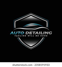 Auto detailing logo, car detailing logo design template