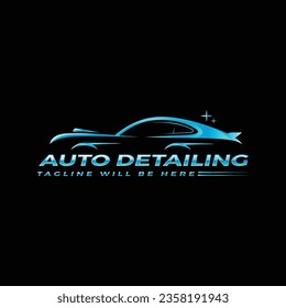 Auto detailing logo, car wash logo design template