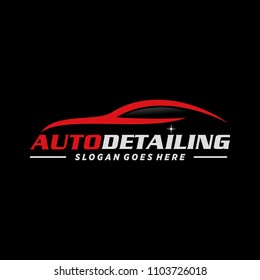 Auto detailing logo design vector