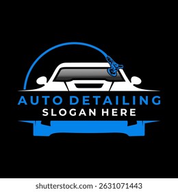 Auto detailing logo design vector template. Car protections logo design icon
