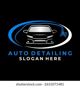 Modelo de vetor de design de logotipo de detalhes automáticos. Auto carro cuidado logotipo design vetor