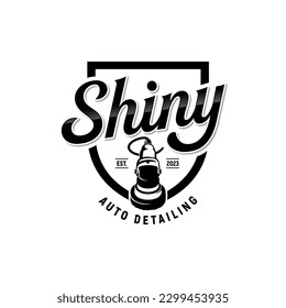 Auto detailing logo inspiration, polisher, automotive, Shiny