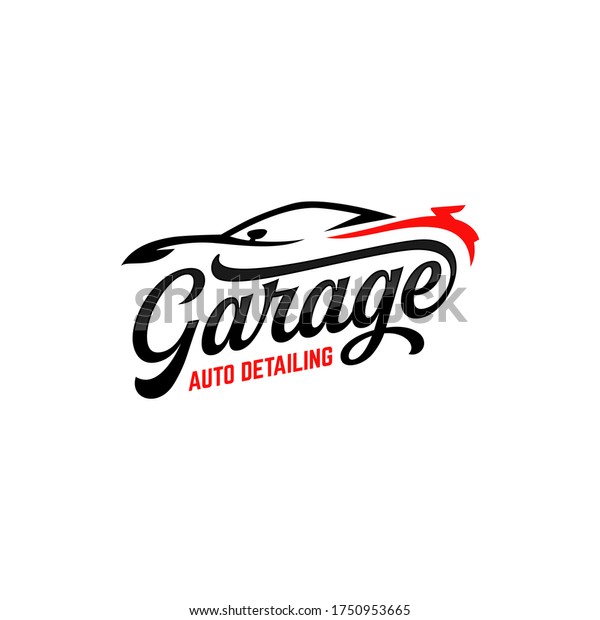 Auto Detailing Logo Polisher Car Automotive Stock Vector (Royalty Free