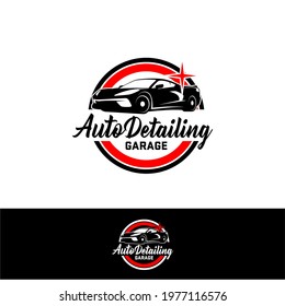 Auto Detailing Service Logo Design Template Vector