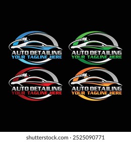 auto detailing service logo design template vector Illustration