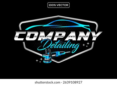 auto detailing service logo design vector template 