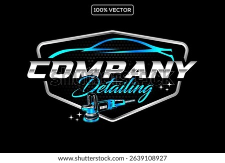 auto detailing service logo design vector template 