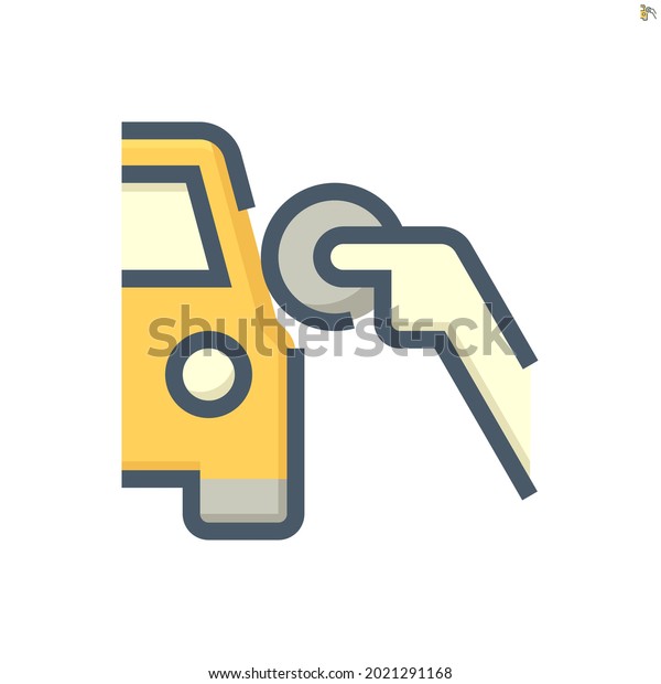 Auto detailing vector icon. Consist of hand, sponge\
and car. That service by using sponge to rubing, wiping on exterior\
of vehicle for cleaning, waxing for scratches remover, coating,\
shiny. 48x48 px.