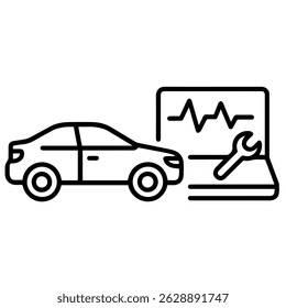 Auto diagnostics icon on white background vector
Vector icon cars