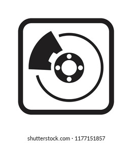Auto disk brake icon ,disc brake i auto service, repair, car detail 