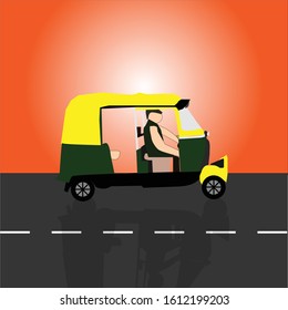 Auto driver on the road