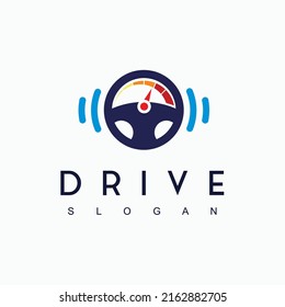 Concepto de coche inteligente con logotipo de conducción automática