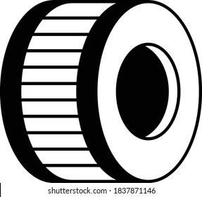 Automobil-Luftfilter-Design, Transportfahrzeuge Teile Vectorglyph-Symbol Konzept, Kfz-Service und Kfz-Werkstatt Symbol auf weißem Hintergrund