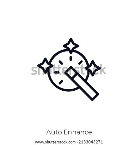 Auto Enhance icon. Outline style icon design isolated on white background