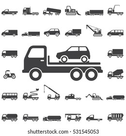 Auto Evacuated truck Icon. Transport icons universal set for web and mobile