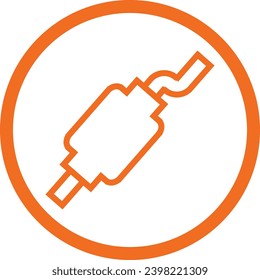 círculo de iconos del vector de escape automático